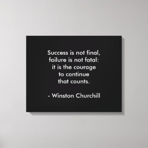Toile Citation de Winston Churchill ; succès