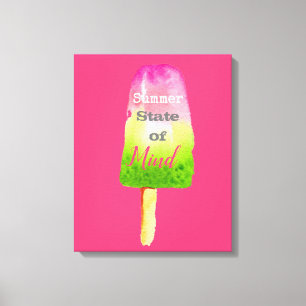 Toile Citation d'été popsicle berry mignon art alimentai