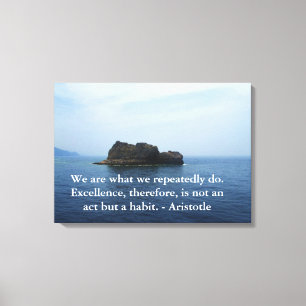 Toile Citation d'excellence d'Aristote