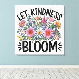 Toile Citation/Discours/Fleurs Inspirationnels