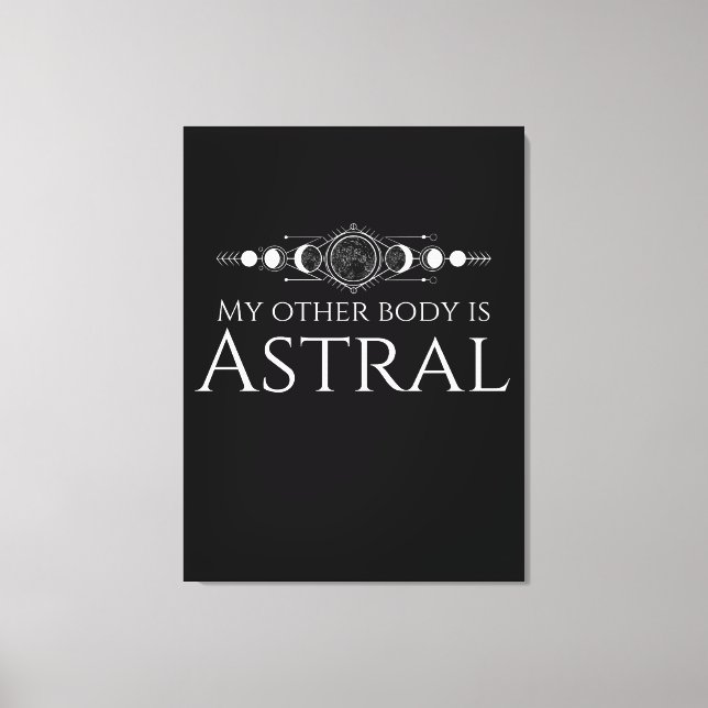 Toile Citation drôle de projet astral (Recto)