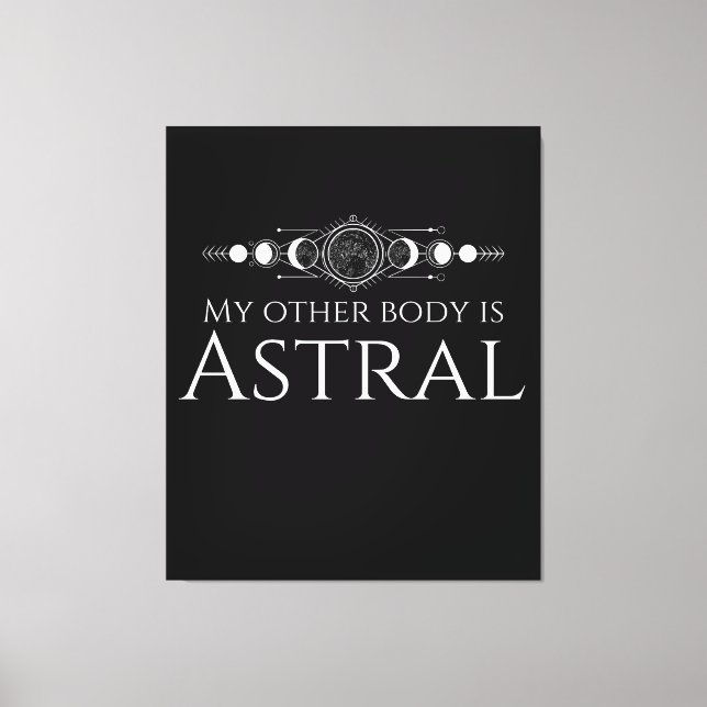 Toile Citation drôle de projet astral (Recto)