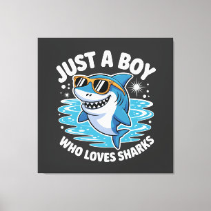Toile Citation drôle sur les requins