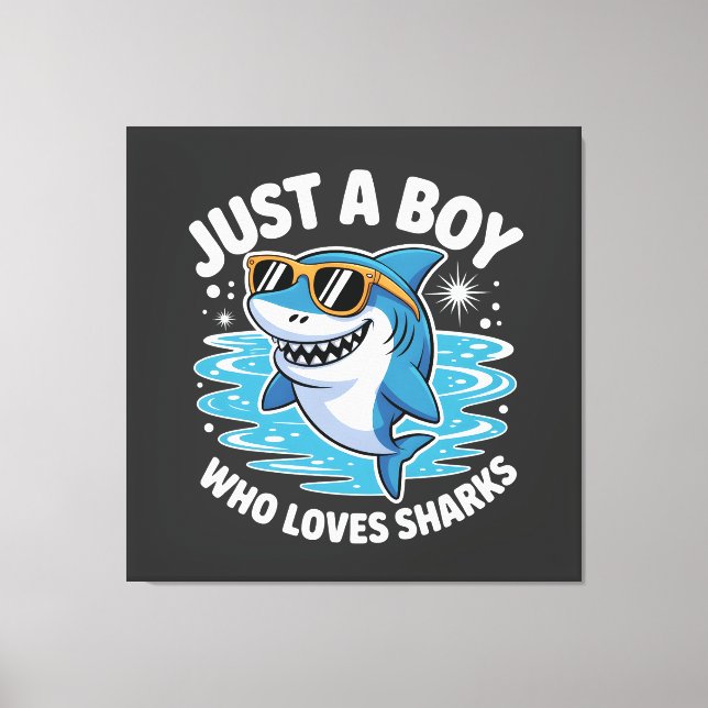 Toile Citation drôle sur les requins  (Recto)