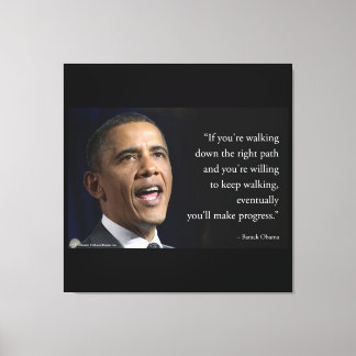 Toile Citation Du Président Obama Et "Faire Progrès"