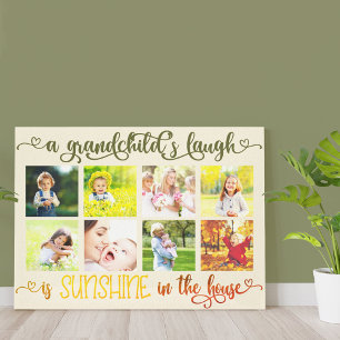 Toile Citation du rire d'un petit-enfant - Photo personn