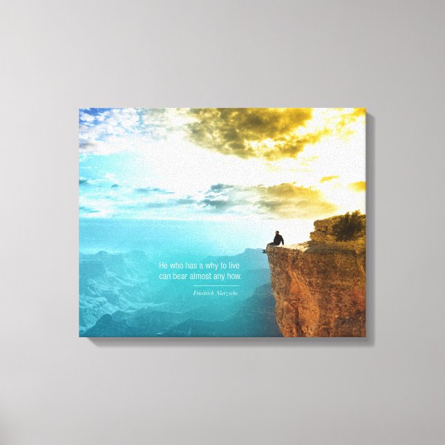 Toile Citation Friedrich Nietzsche Aventure Nature Natur (Recto)