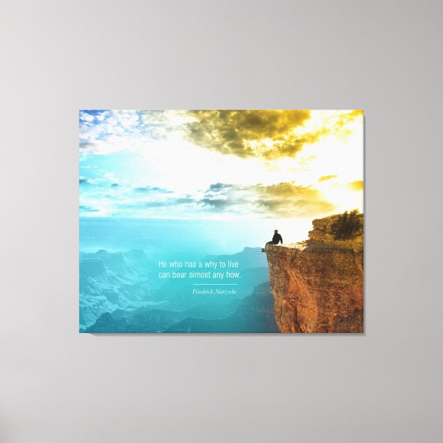 Toile Citation Friedrich Nietzsche Aventure Nature Natur (Recto)