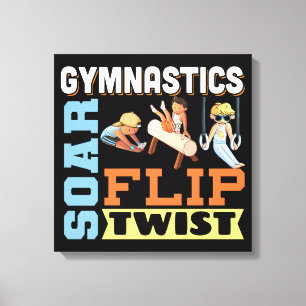 Toile Citation Gymnastique Garçons - Tourner Tourner