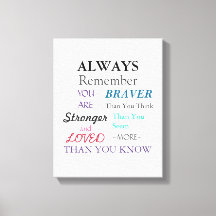 Citation Inspiration Wall Art Brave