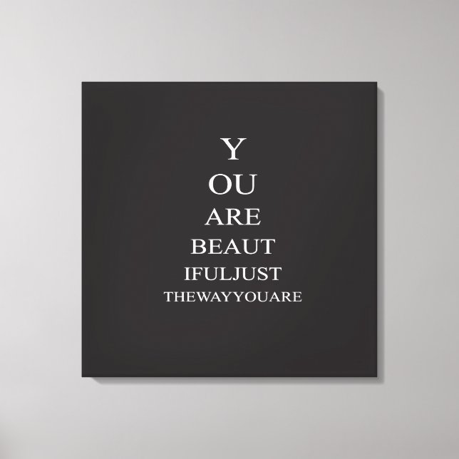 Toile Citation inspirée Black White Love (Recto)