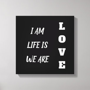 Toile Citation inspirée Typographie noir et blanc