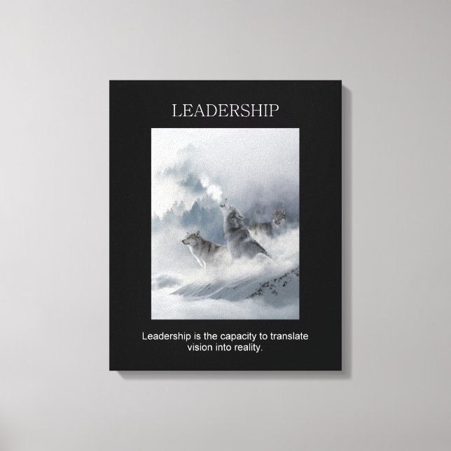 Toile citation motivante de leadership (Recto)