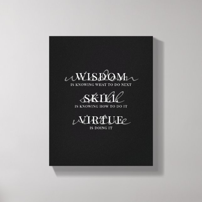 Toile Citation Motivante Typographie Moderne de Script (Recto)
