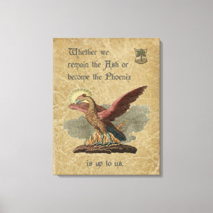 Toile Citation Phoenix Inspiration Parchemin antique