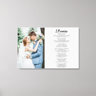 Toile Citation poétique personnalisée avec photo