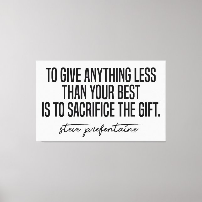 Toile Citation Steve Prefontaine (Recto)