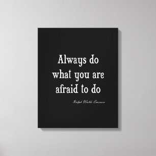 Toile Citation vintage Emerson Inspirational Courage