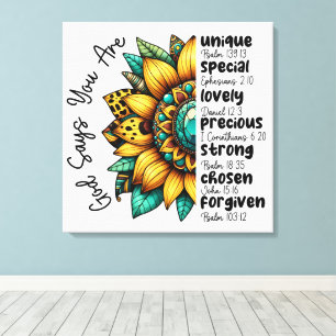 Toile Citations des Dieux Tournesols