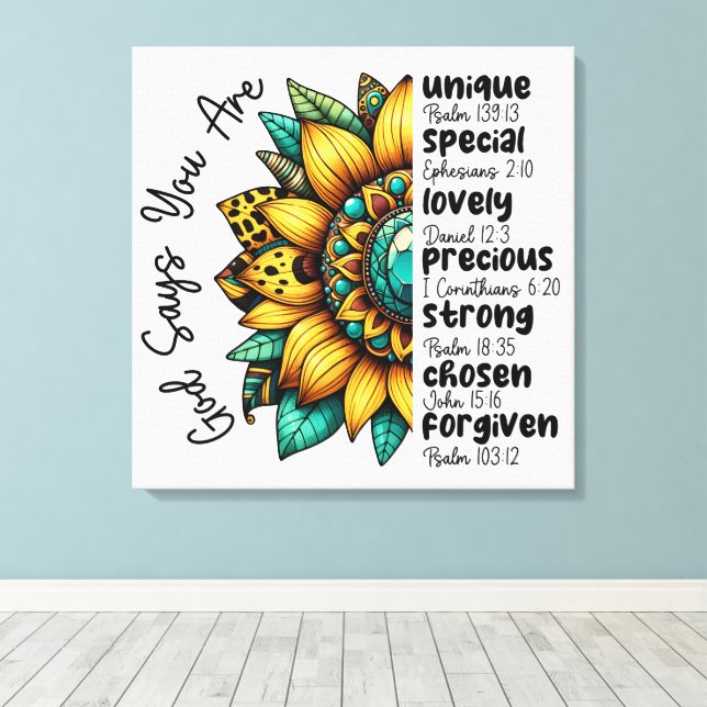 Toile Citations des Dieux Tournesols (Insitu (Plancher de Bois))