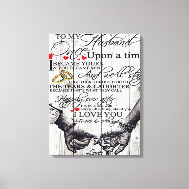 Toile Citations Drôle À Mon Mari | Cadeau Pour Mari | (Recto)