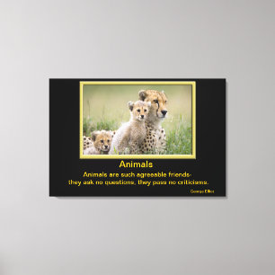 Toile Citations inspirées 9 d'animaux