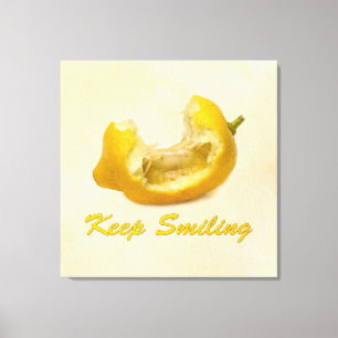 Toile Citron - Continuer à sourire