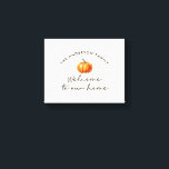 Toile Citrouille automne automne bienvenue chez nous<br><div class="desc">Bienvenue dans notre maison script moderne automne déco maison citrouille décoration maison personnalisée décoration maison personnalisée design de toile personnalisée.</div>