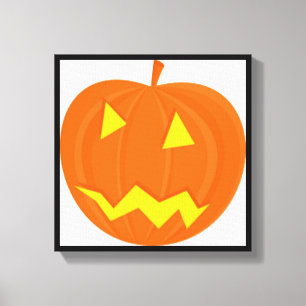 Toile citrouille "HAPPY HALLOWEEN"