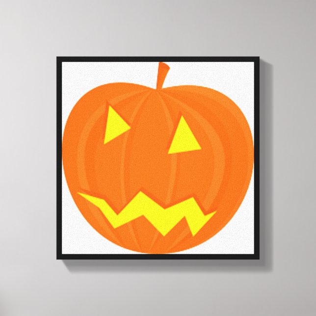Toile citrouille "HAPPY HALLOWEEN" (Recto)