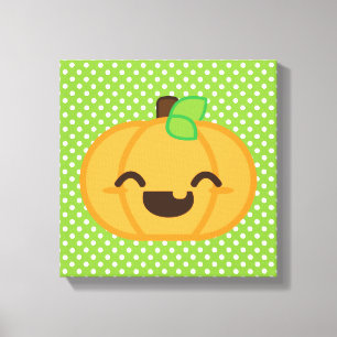 Toile Citrouille Kawaii Jack-o'-lantern enrobée