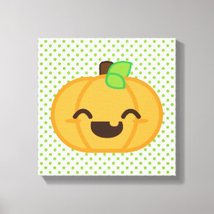 Toile Citrouille Kawaii Jack-o'-lantern enrobée