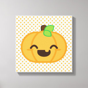 Toile Citrouille Kawaii Jack-o'-lantern enrobée