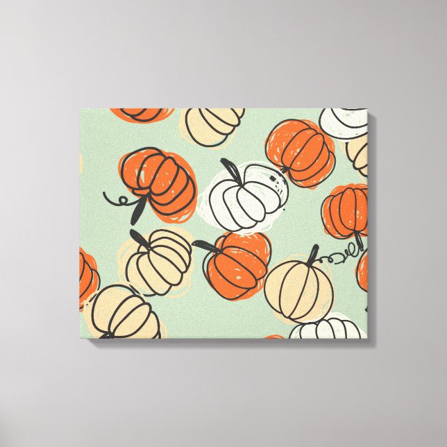 Toile Citrouille : Merci motif sans soucis. (Recto)