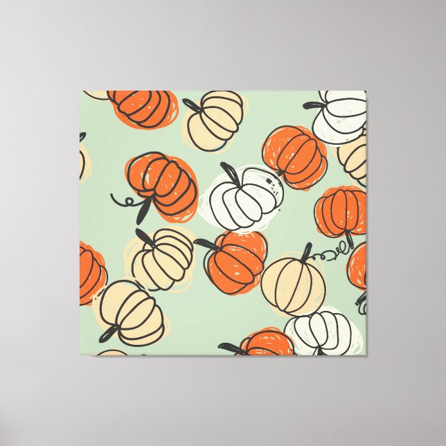 Toile Citrouille : Merci motif sans soucis. (Recto)