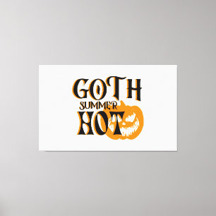Toile Citrouille souriante d'été-horreur gothique chaude