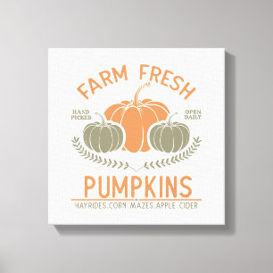 Toile Citrouilles frais de ferme Main saisie