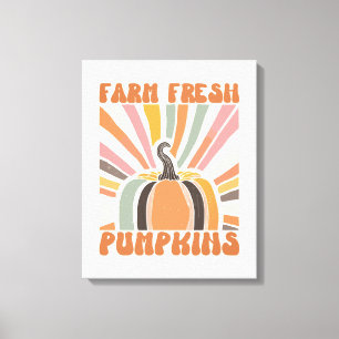 Toile Citrouilles frais de la ferme rétro