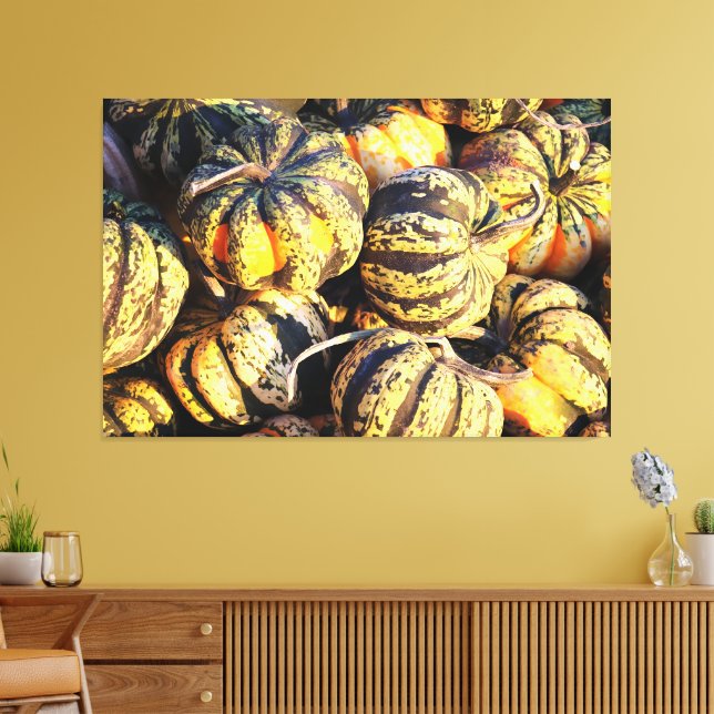 Toile Citrouilles rayées de près  (Insitu(Salon))