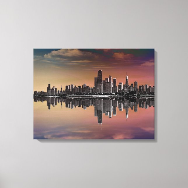 Toile City Skyline Dusk (Recto)