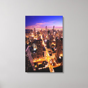 Toile Cityscape à Chicago la nuit