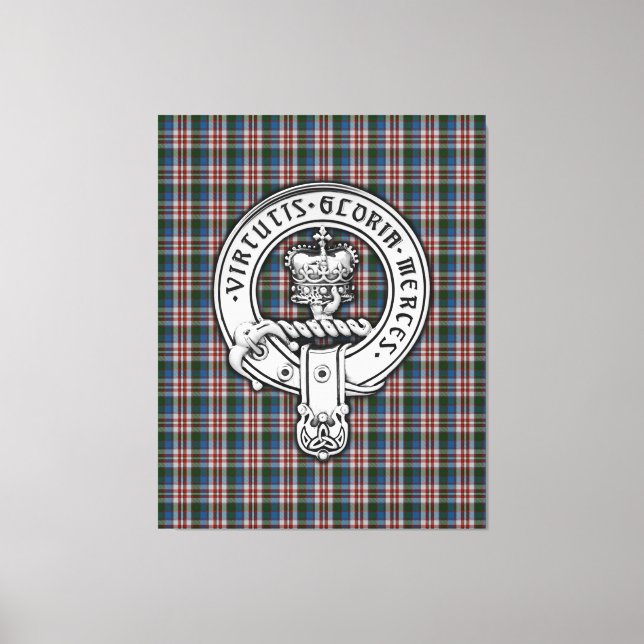 Toile Clan Donnachaidh (Robertson) Crest & Dress Tartan (Recto)
