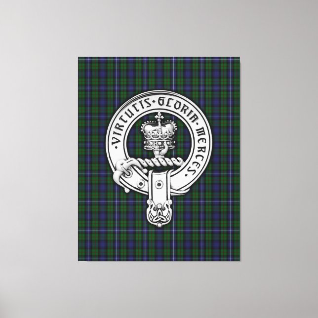 Toile Clan Donnachaidh (Robertson) Crest /Hunting Tartan (Recto)