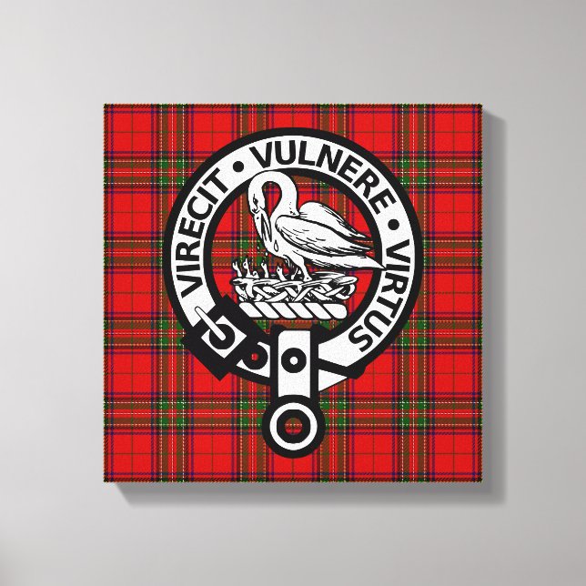 Toile Clan écossais Stuart Tartan et Crest (Recto)