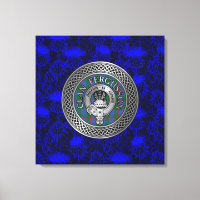 Clan Fergusson Crest & Tartan Knot sur le chardon