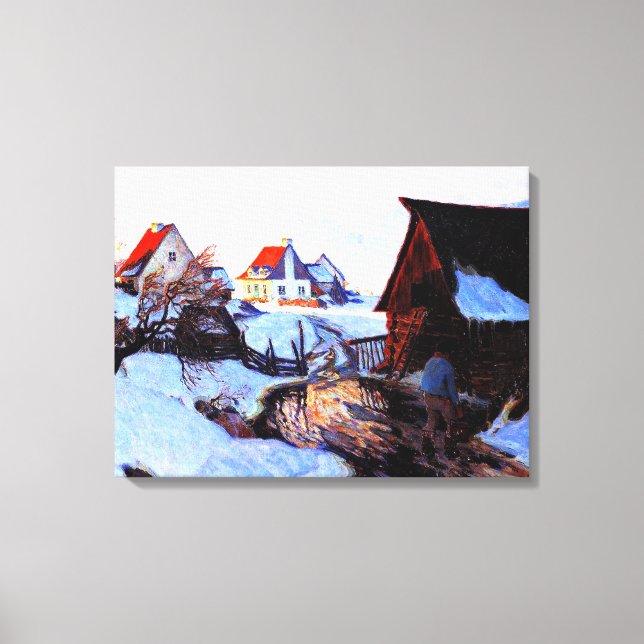 Toile Clarence Gagnon - début du matin en mars (Recto)