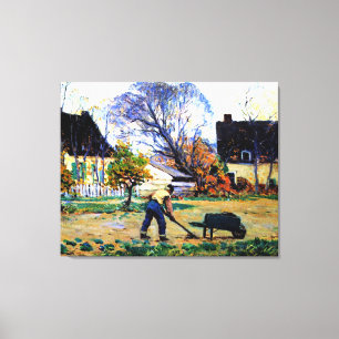 Toile Clarence Gagnon, Fall Scene, Baie-Saint-Paul,