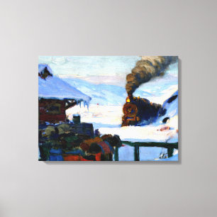 Toile Clarence Gagnon - Le Train Baie-Saint-Paul