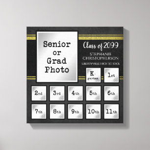 Toile Classe de diplôme de   Photos K-12   Noir & Or