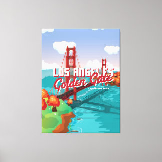 Toile Classic 1980s L.A Golden Gate Video jeu box art